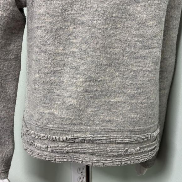 ANTHROPOLOGIE Sleeping On Snow Sweater Cowl Fringe Hem Wool M - Picture 7 of 9